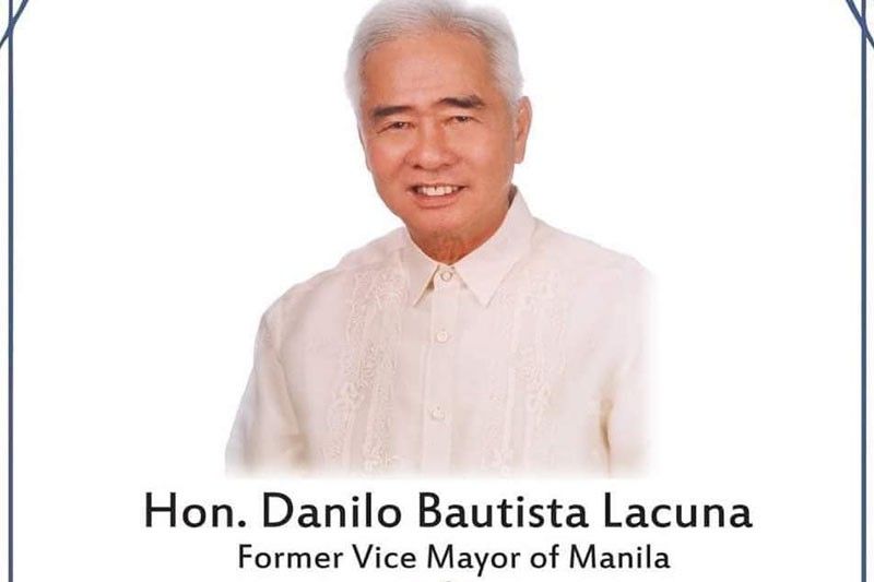 Former Manila vice mayor Danilo Lacuna dies