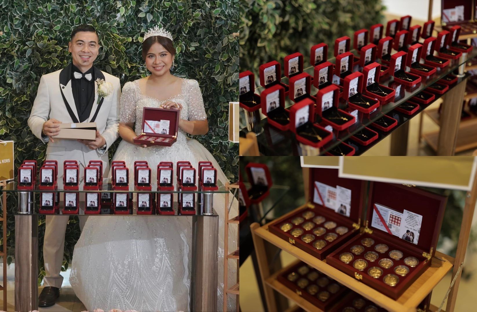 Filipino couple goes viral for Michael Kors watches, 18K gold jewelry wedding giveaways