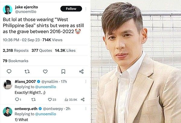Jake Ejercito's West Philippine Sea tweet goes viral