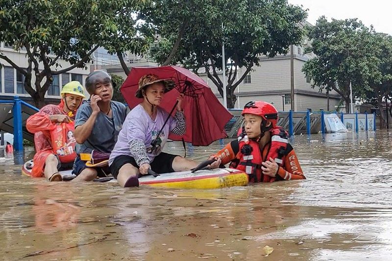 Record rainfall floods Hong Kong days after typhoon