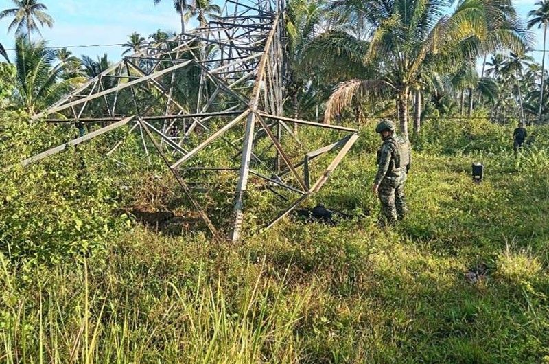 Power relay tower toppled down with IEDs