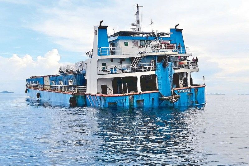 Cargo vessel runs aground off Coron