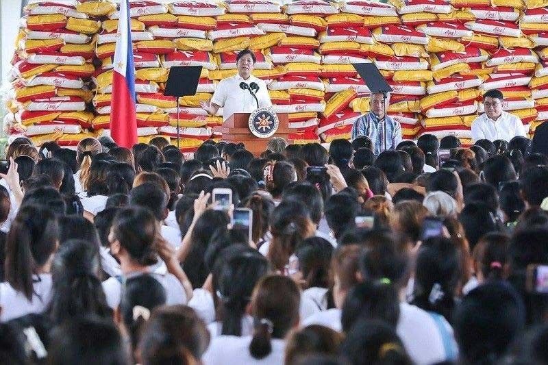 Marcos optimistic on lower rice prices