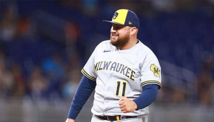 Youth Milwaukee Brewers #11 Rowdy Tellez Blue 2022 City Connect