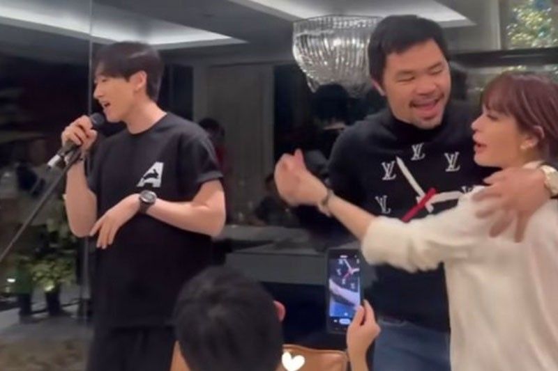 Super Junior sub-unit, nag-instant concert sa birthday ng anak ni Pacquiao