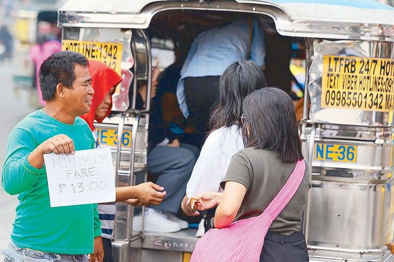 P1 provisional jeepney fare hike starts