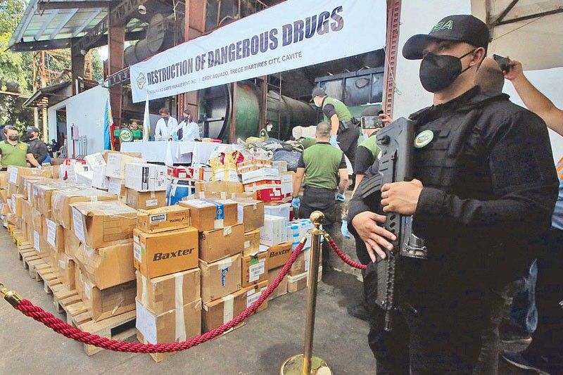 P5.96 billion seized illegal drugs destroyed