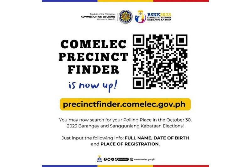 Comelec precinct finder now accessible