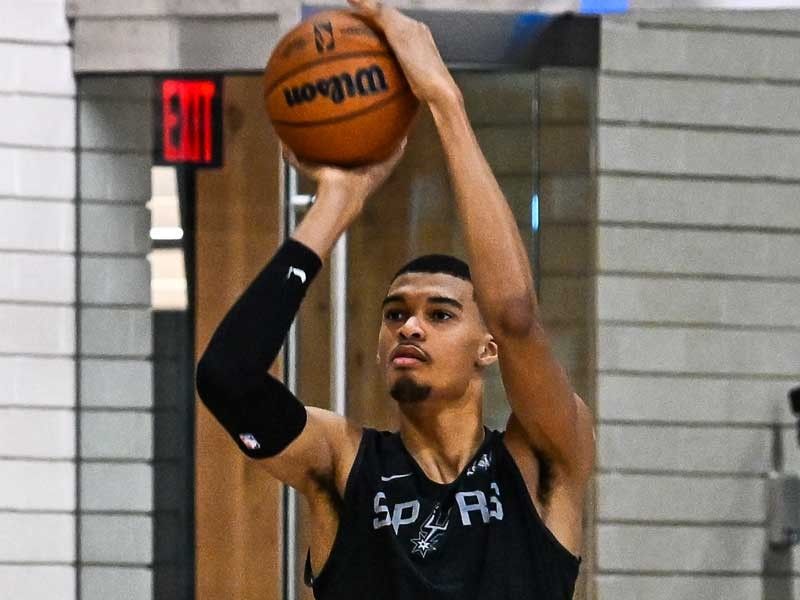 Victor Wembanyama, 7-foot-4 Frenchman, taken by the San Antonio