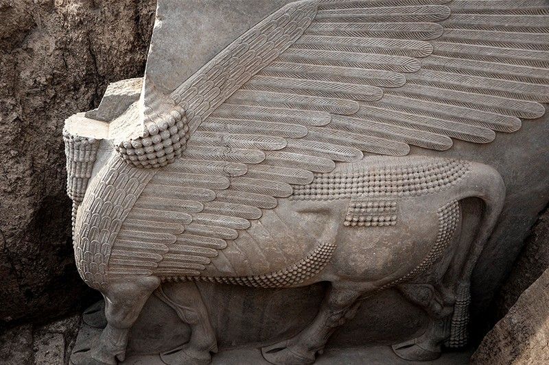 Iraq dig unearths 2,700-year-old winged sculpture largely intact