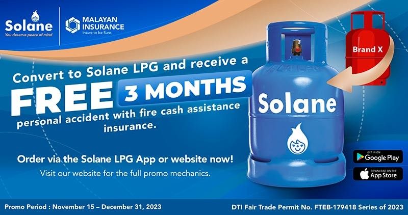 Doble-panatag for the holidays: Swap to Solane LPG and get free Malayan Insurance