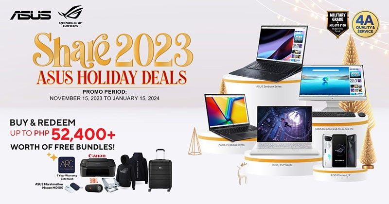 Take home bundles of deals with ASUS and ROG Share 2023 holiday promo