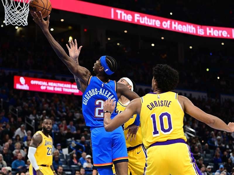 Thunder rally to beat Lakers; Bulls stun Bucks in OT