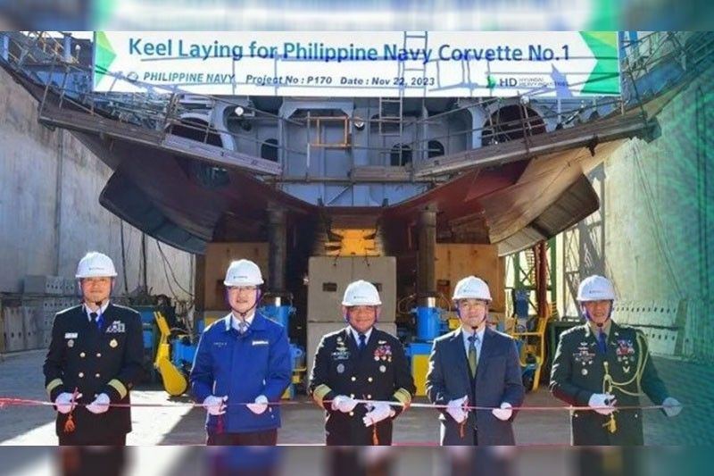 South Korea starts building ship for Philippine Navy