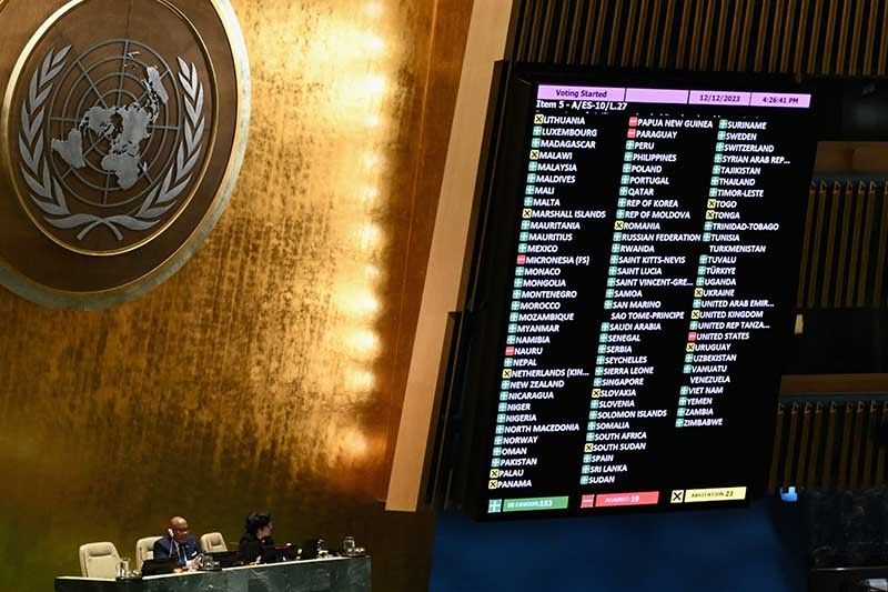 Philippines supports UN resolution demanding ceasefire in Gaza