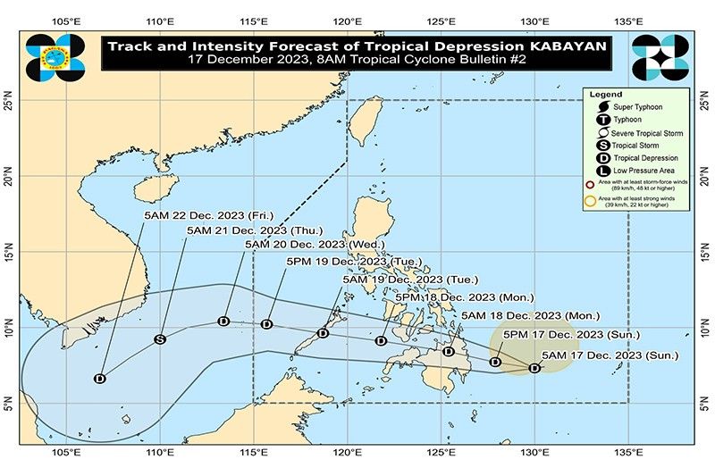 Tropical Depression Kabayan poised for landfall over Mindanao â PAGASA