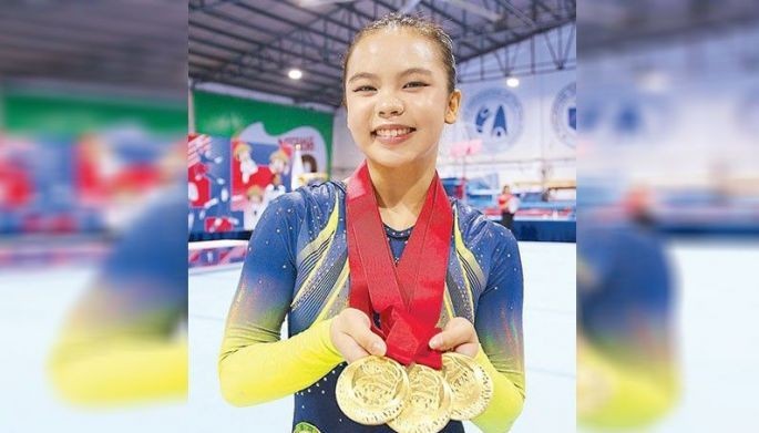 Biles wannabe puts on Batang Pinoy show