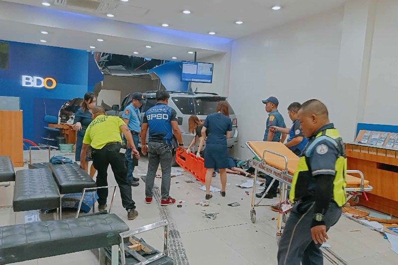 1 dead, 6 hurt as SUV crashes into bank