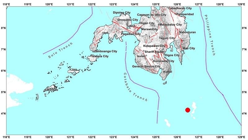 Magnitude 6.7 na lindol tinamaan Davao Occidental