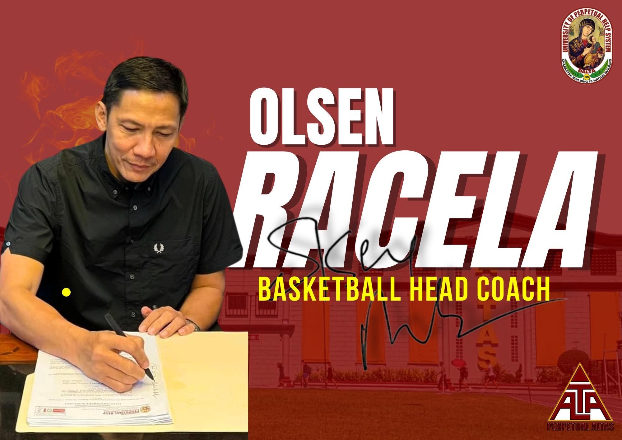Olsen Racela officially onboard as Altas coach