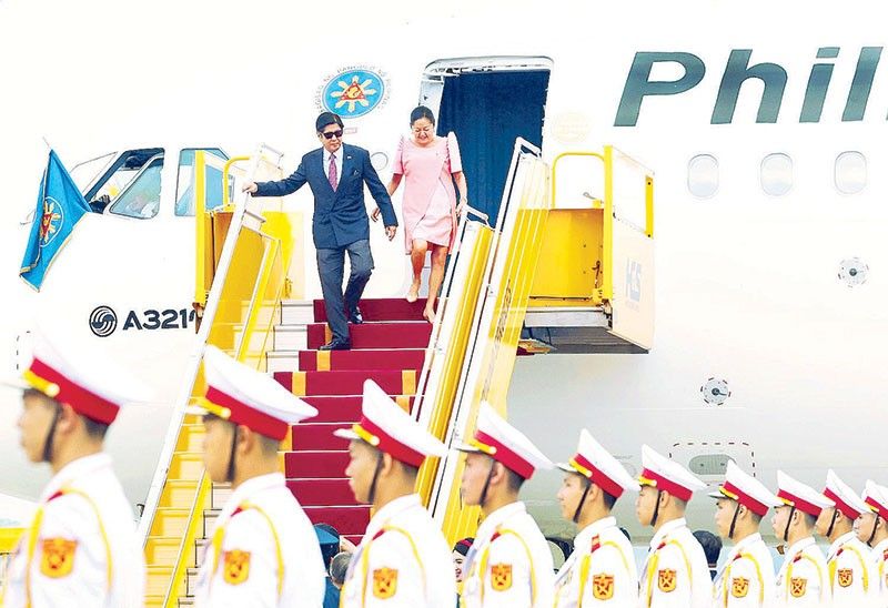 Marcos in Vietnam for maritime, rice pacts