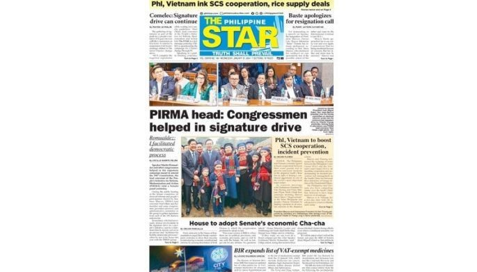 The STAR Cover January 31 2024 Philstar