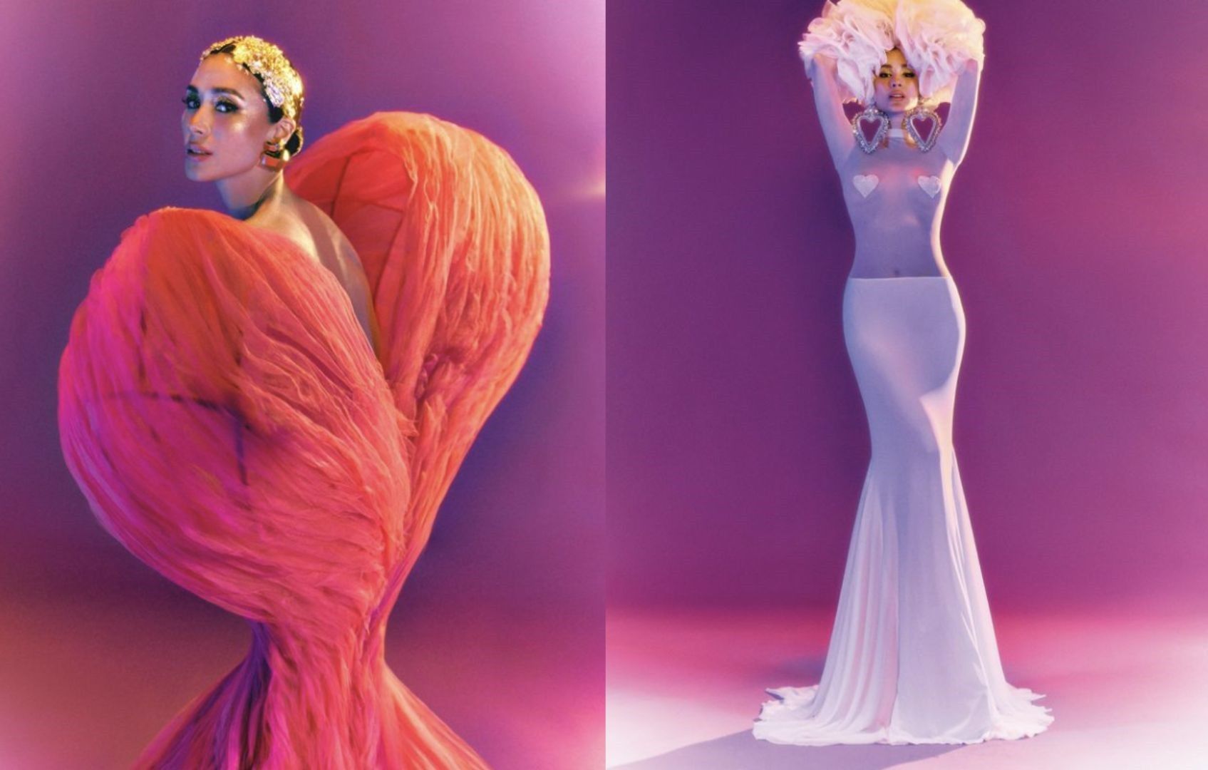 Heart evangelista cheap gown