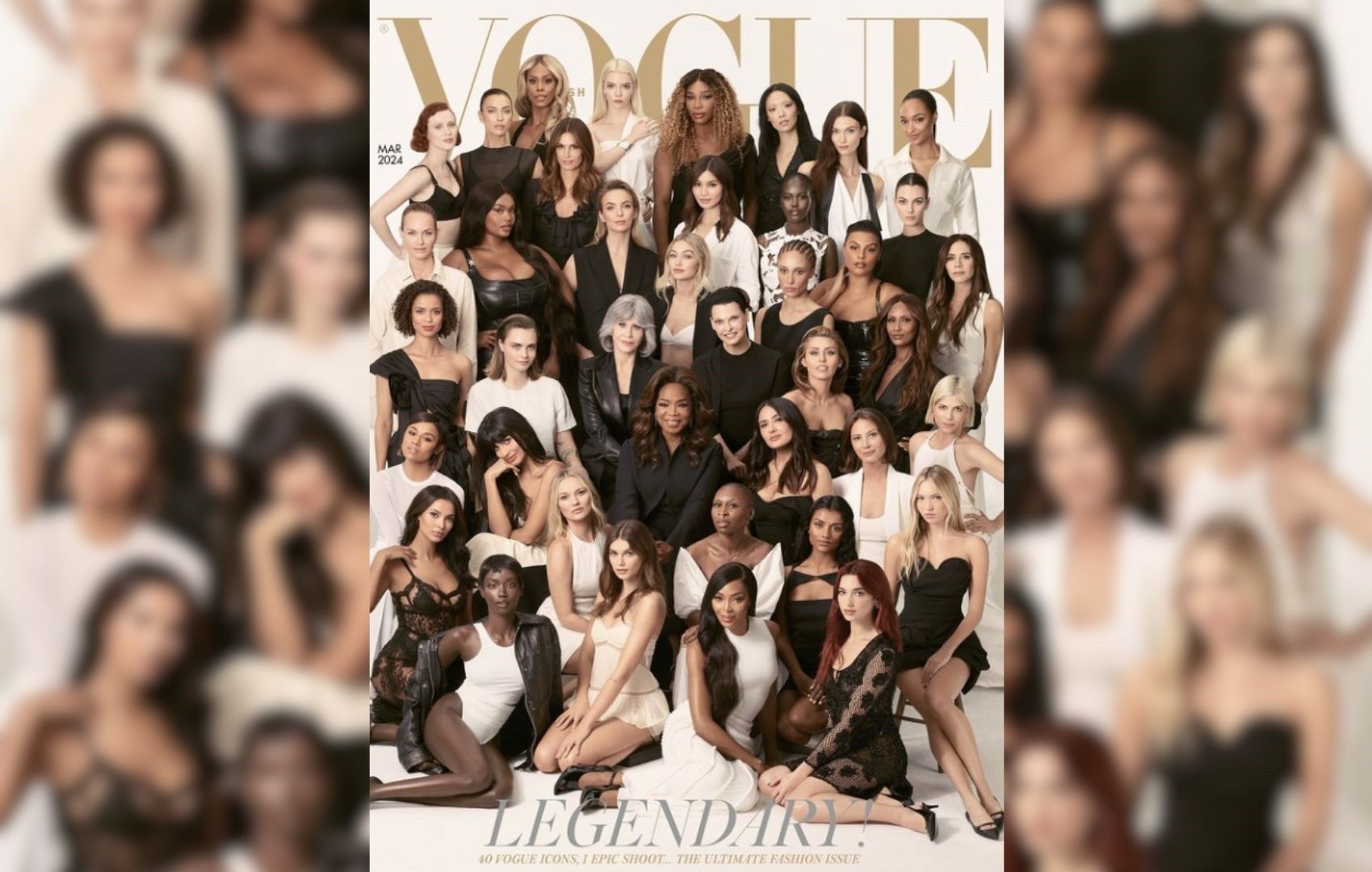 British Vogue taps 40 fashion icons for EIC's final cover