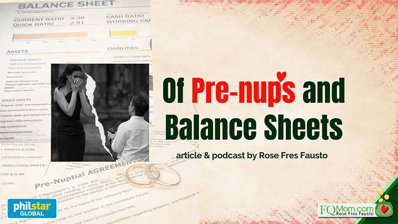 Of pre-nups and balance sheets
