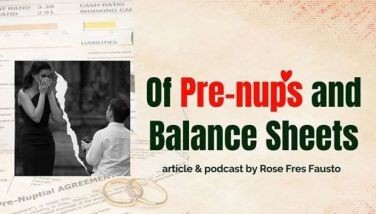 Of pre-nups and balance sheets
