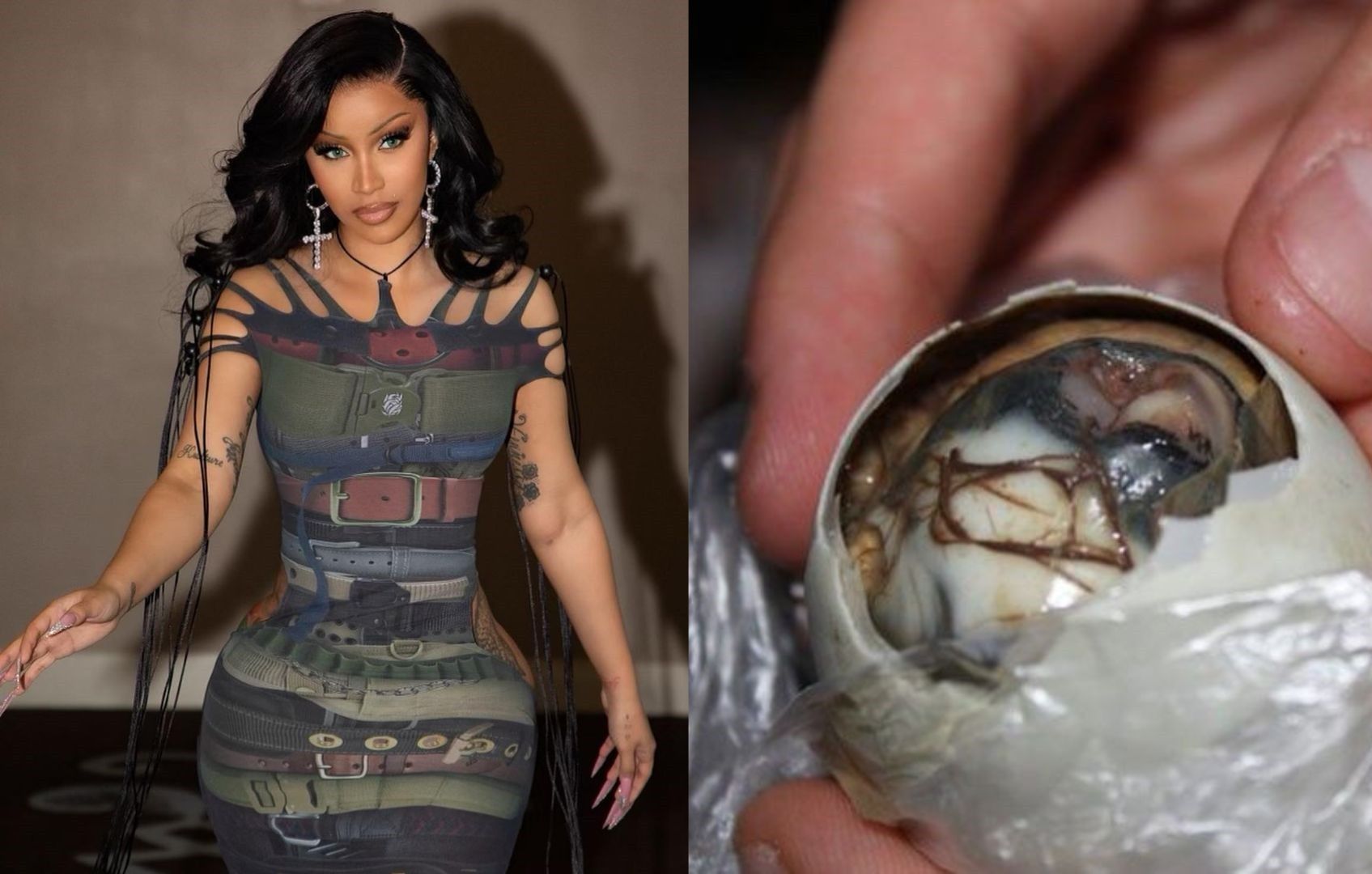 'Not for me': Cardi B tries, spits out balut