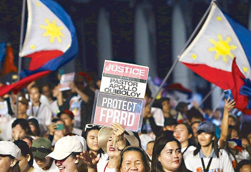 Duterte-Duterte in 2028 floated at pro-Quiboloy rally