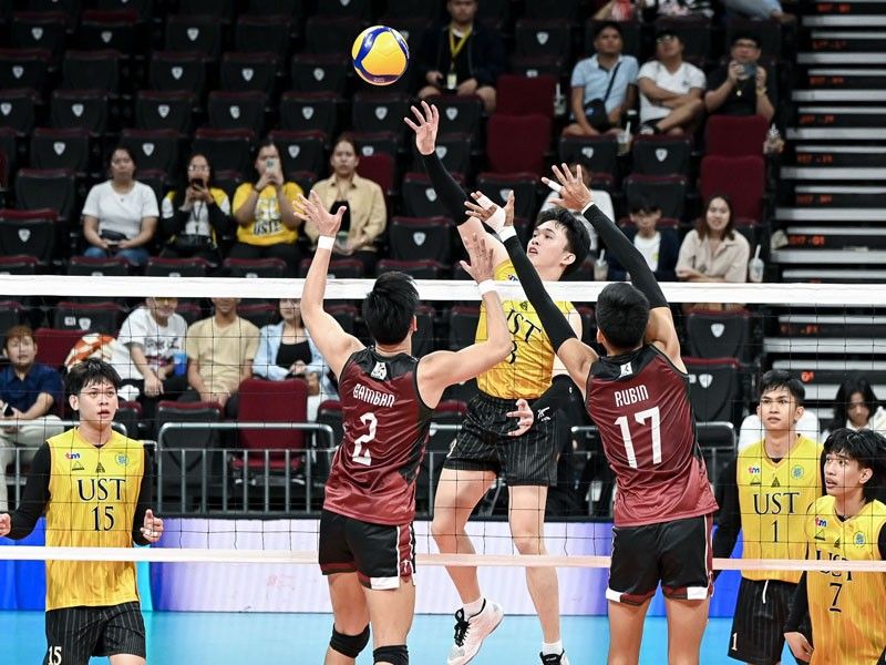 UAAP menâ��s volleyball: Golden Spikers end skid, sweep Maroons