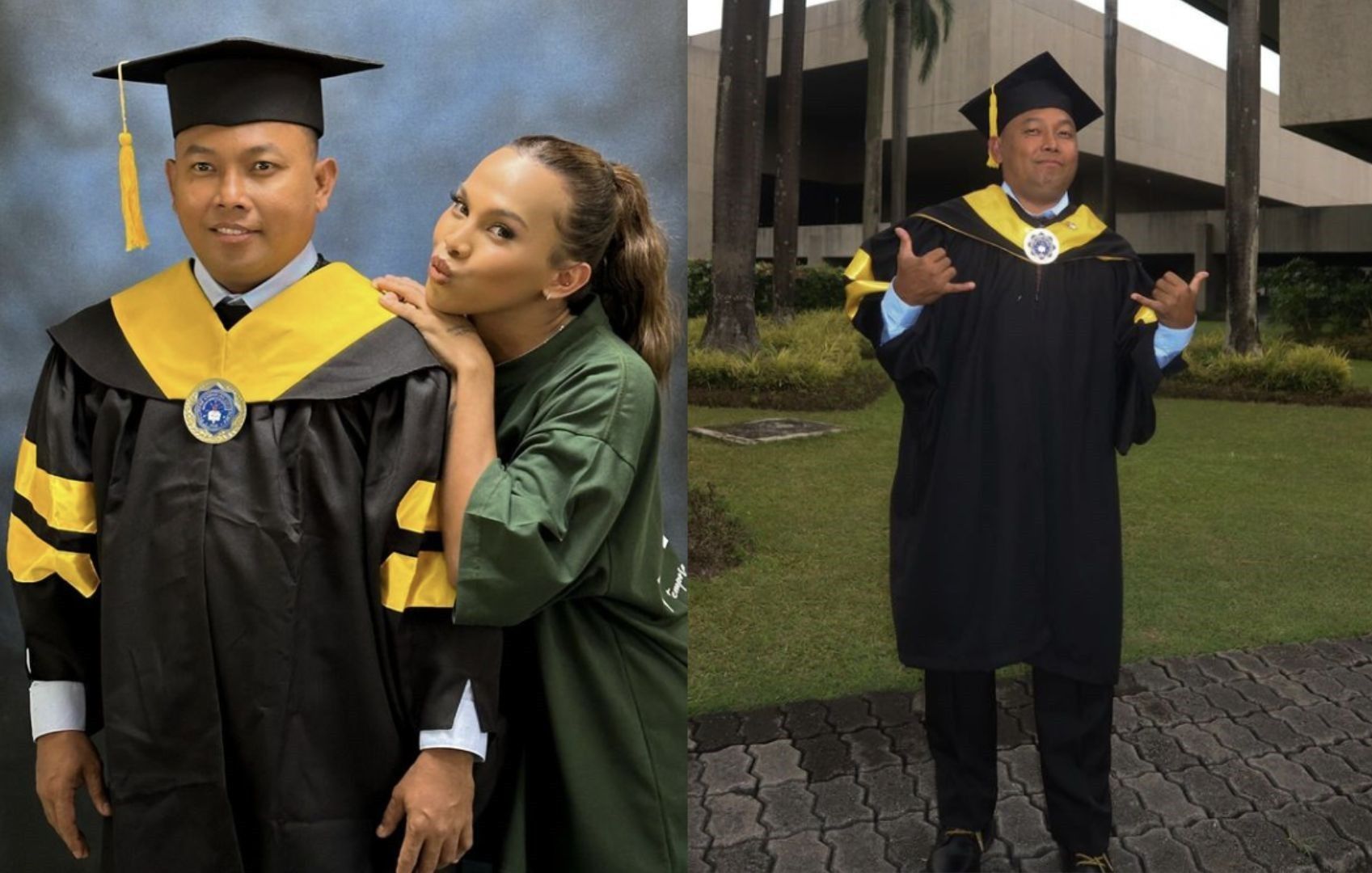 Awra Briguela celebrates father finishing MBA, 5 years after graduating college