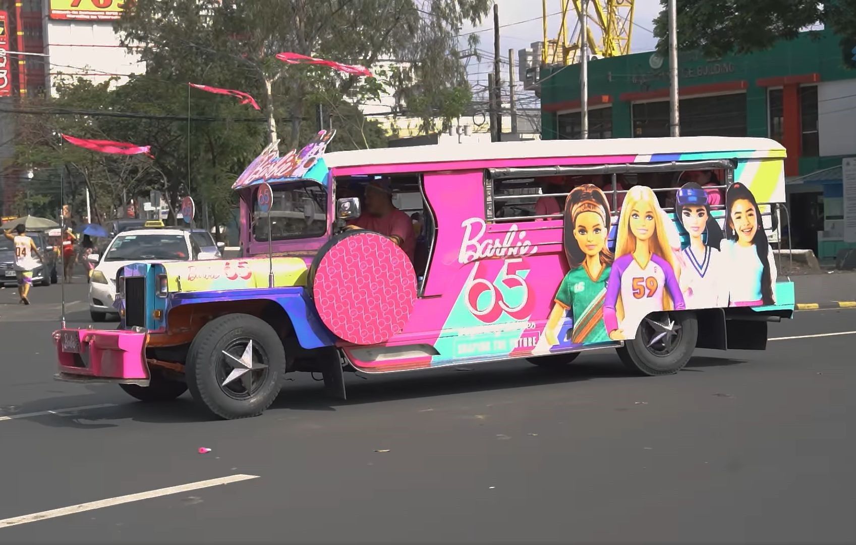 'Barbie jeepney' celebrates doll's 65th anniversary with citywide donations