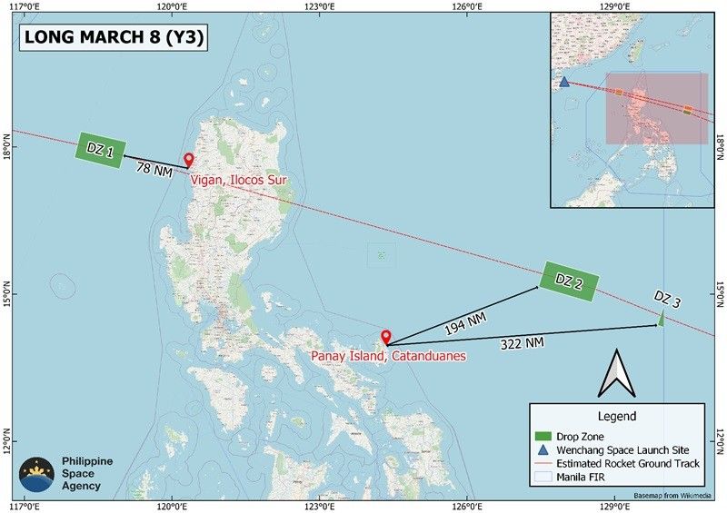 'Delikado': Chinese rocket debris posibleng bumagsak sa Ilocos Sur, Catanduanes