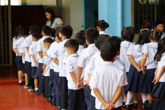 Students of the Marikina Elementary School in Marikina City attend a two-hour class orientation before the formal school opening on August. 23, 2023. 