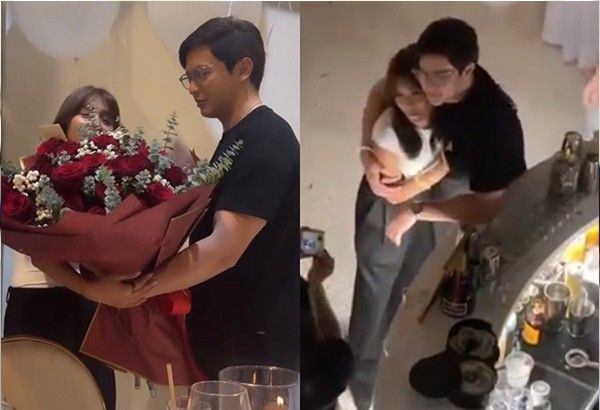 Alden Richards surprises Kathryn Bernardo with flowers at post-birthday celebration