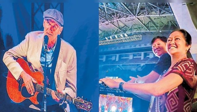 Marcos, Liza watch James Taylor concert