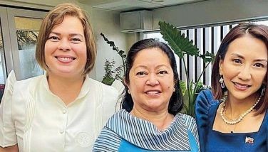 HAPPIER TIMES: Photo from the Instagram page of Tourism Secretary Christina Frasco shows Vice President and Education Secretary Sara Duterte with First Lady Liza Marcos during a gathering of women Cabinet members in 2022.