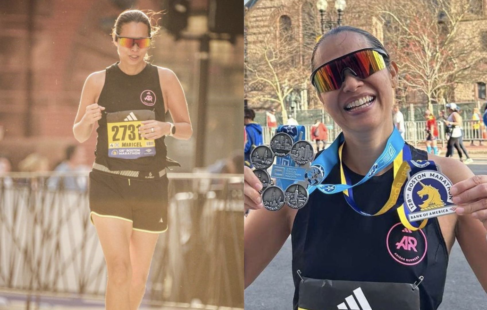 Maricel Laxa earns Six Star Medal after finishing Boston Marathon at 54