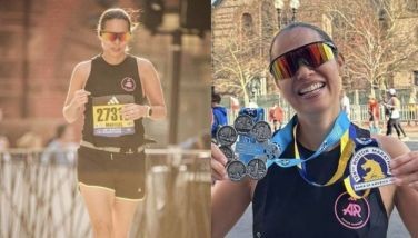 Maricel Laxa earns Six Star Medal after finishing Boston Marathon at 54