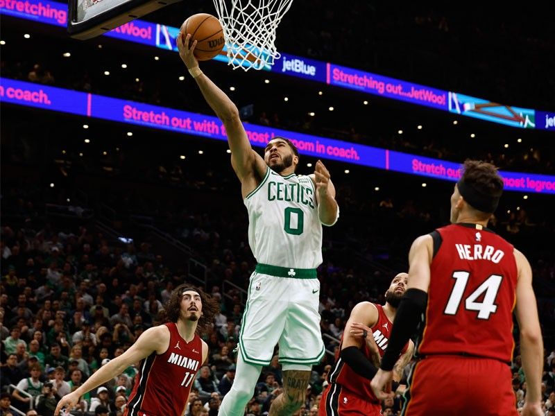 Tatum leads Celtics over Heat; Clippers thrash Mavs in NBA playoff openers