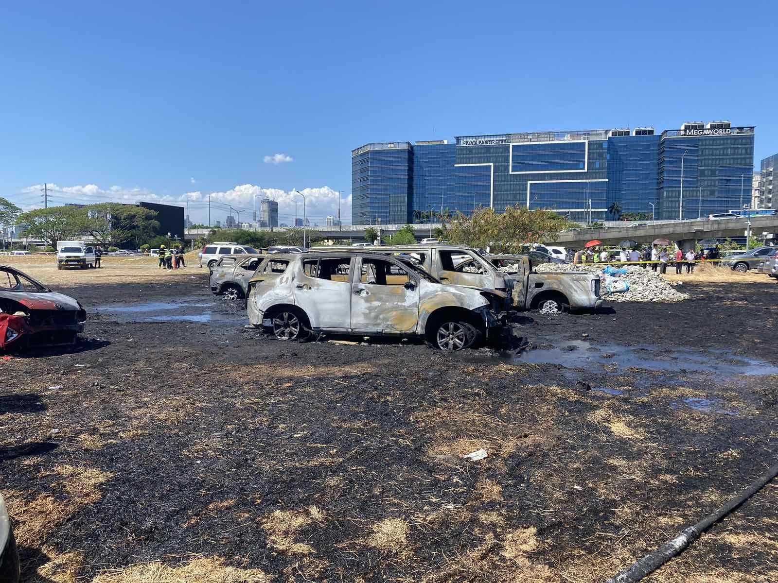 Fire hits vehicles at NAIA-3 parking lot extension