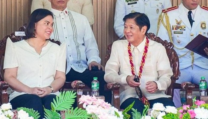 President Ferdinand Marcos Jr. and Vice President Sara Duterte attend the 45th PNPA Commencement Exercises for &acirc;��Layag-Diwa&acirc;�� Class of 2024 at the B/Gen. Cicero C. Campos Field, Camp General Mariano N. Casta&Atilde;&plusmn;eda in Silang Cavite on April 19, 2024.