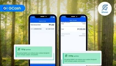 GCash&rsquo;s new feature shows carbon reduced by doing digital transactions