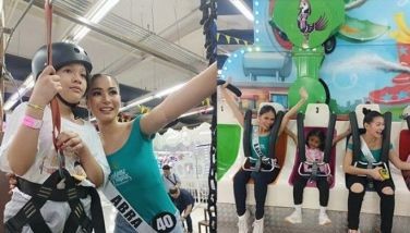 Binibining Pilipinas 2024 candidates enjoy arcade rides with kids
