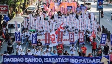Multiple labor unions and other associations stage a rally across Metro Manila on May 1, 2024