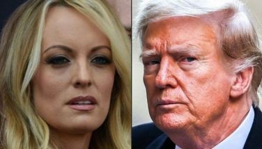 This combination of pictures created on April 12, 2024 shows adult film star Stormy Daniels in Hollywood, California and former US President Donald Trump in New York City on March 25, 2024. Donald Trump goes on trial on April 15, 2024 for allegedly covering up hush money payments to hide affairs ahead of the 2016 presidential election which propelled him into the White House.