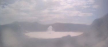 IP Camera footage of the phreatic event at the Taal Main Crater Lake taken from the Main Crater (VTMC) observation station from 7:57 AM to 8:00 AM, 10 May 2024. The plume rose to 150 meters above the lake before drifting southwest.